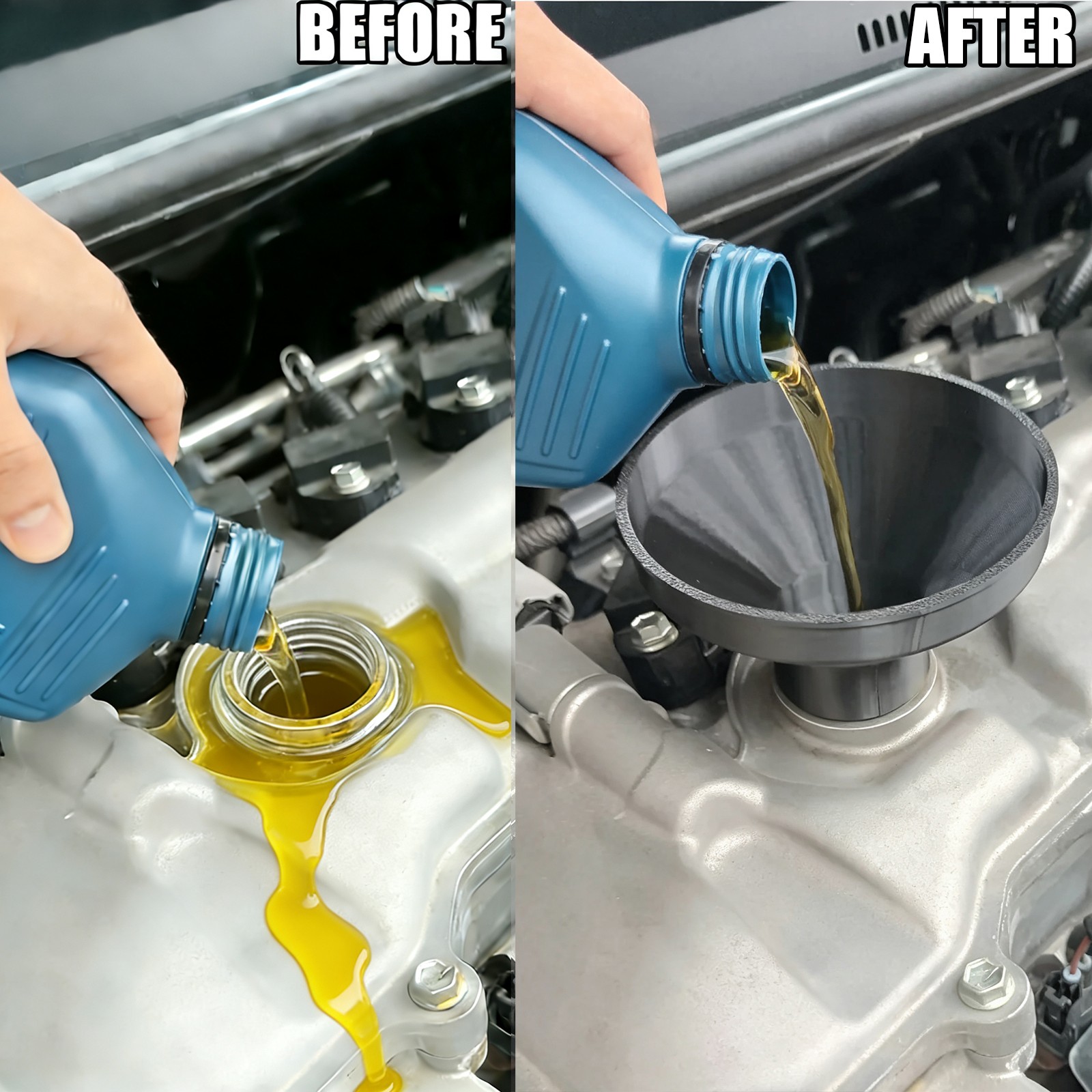 Spill-Proof Engine Funnel Oil Filler for Toyota Corolla Camry FJ Cruiser 4Runner