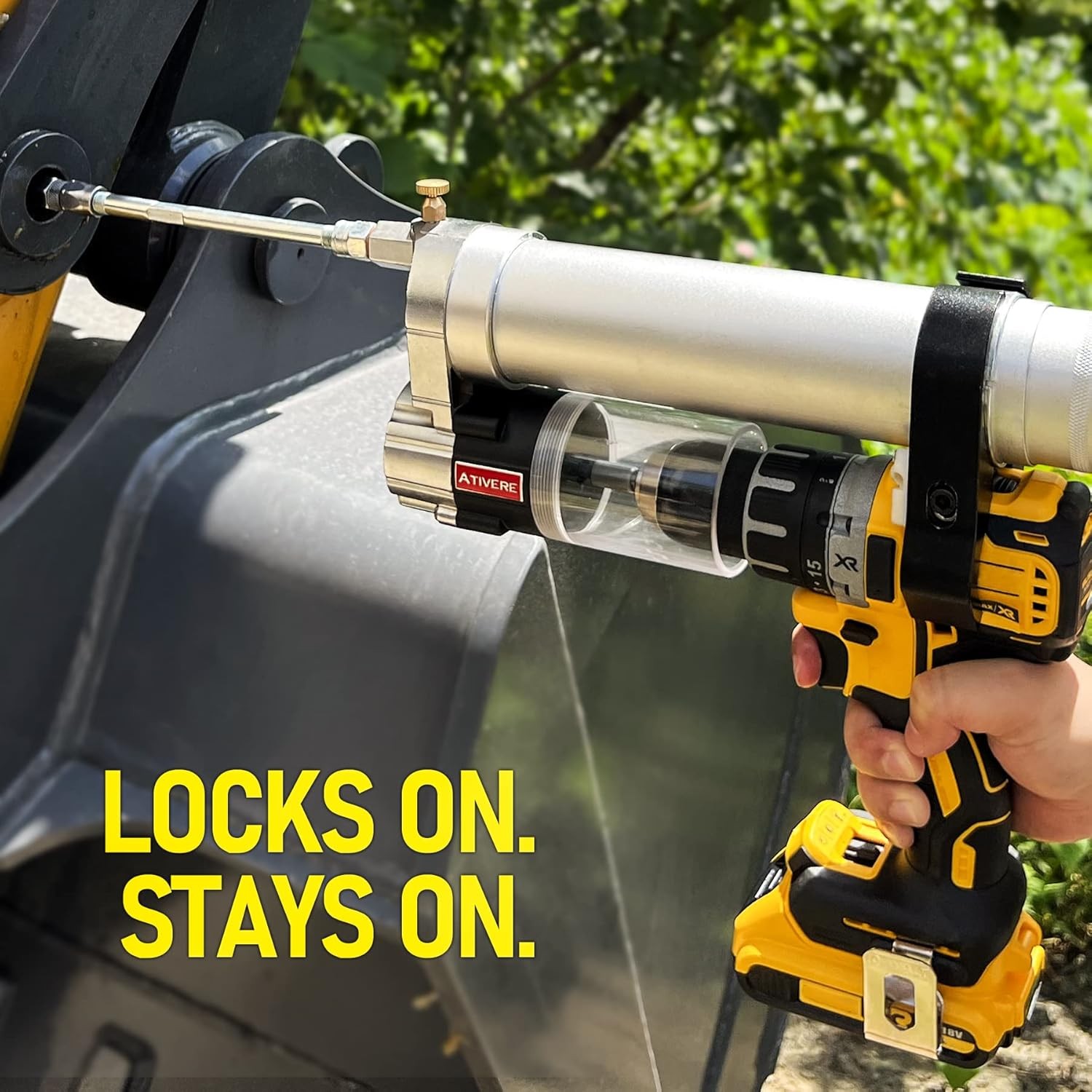 Electric Grease Gun Drill Adapter with 14 OZ Load,