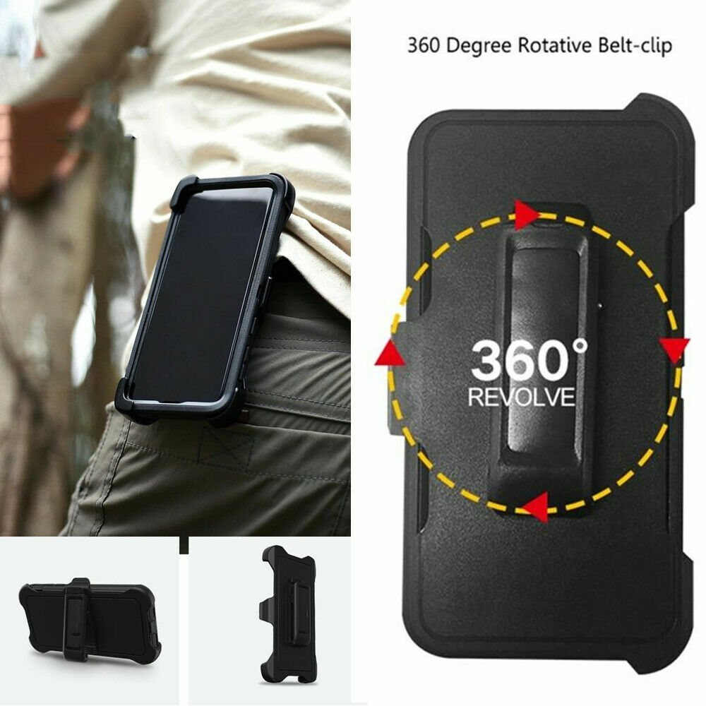 For iPhone 13 / 13 Pro / 13 Pro Max/ Defender Case With Belt Clip Black Tree