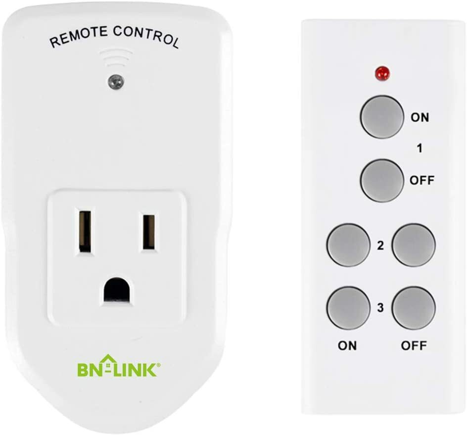 BN-LINK Wireless Remote Control Electrical Outlet Switch For Appliance LongRange