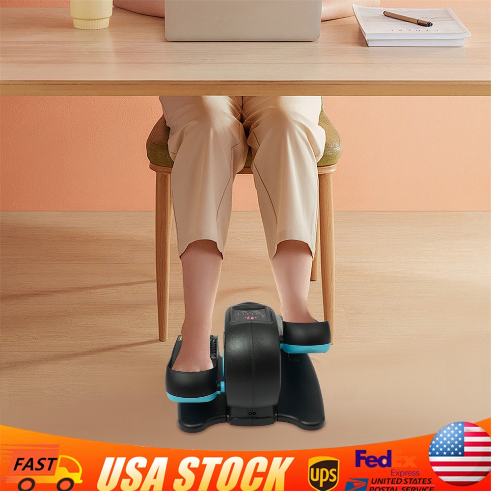Under Desk Elliptical Machine Portable Pedal Ellipse Leg Exerciser for Seniors