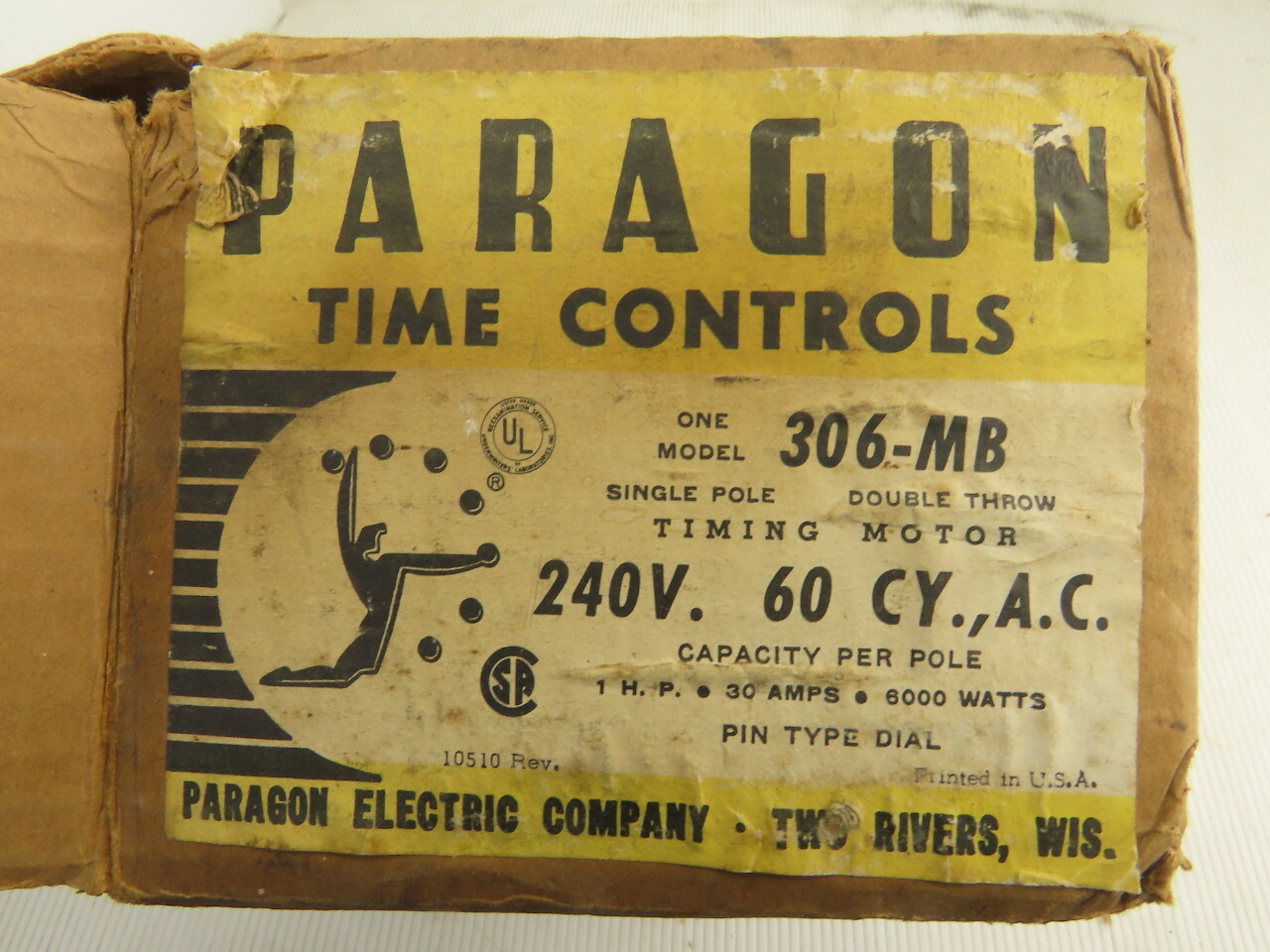Paragon 306-MB Vintage Time Switch Electric 24 Hr. Timer