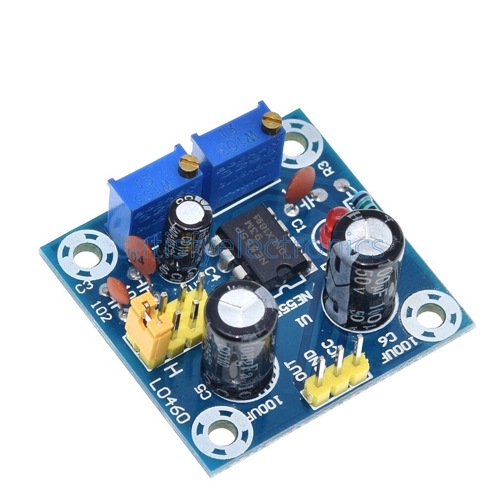 NE555 Duty Cycle and Frequency Adjustable Square Wave Module DIY Kit