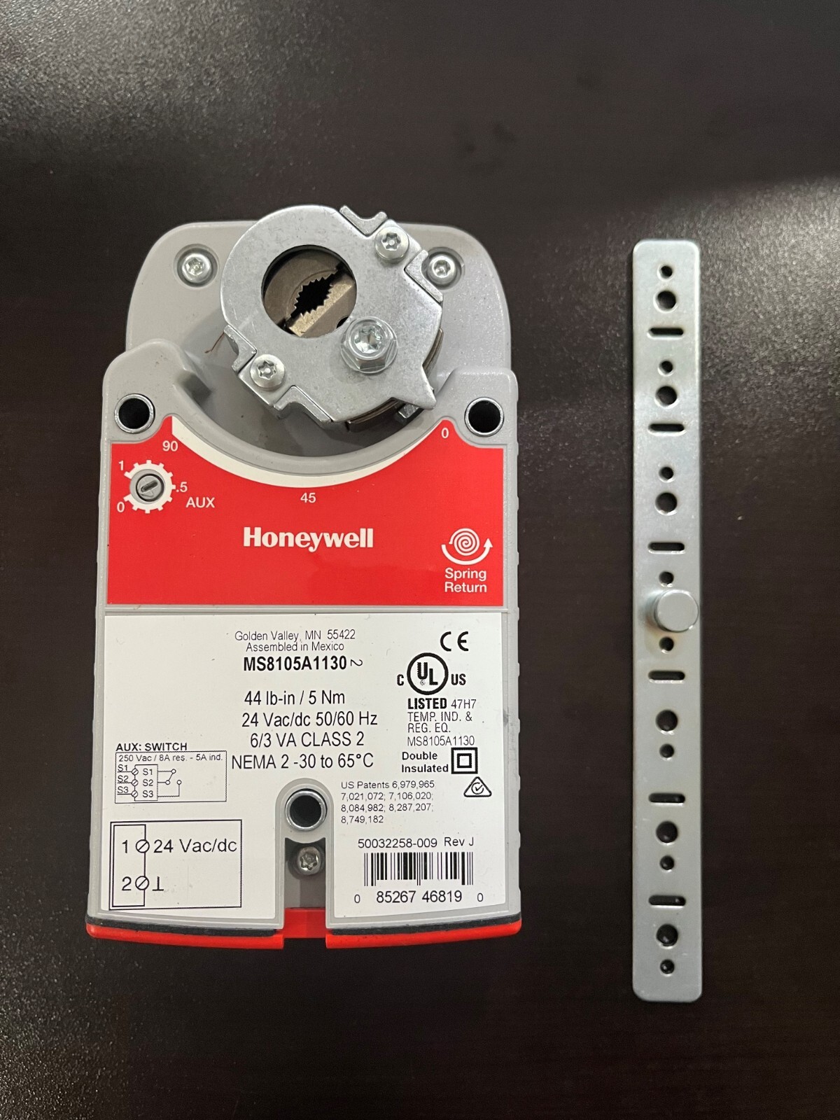 Honeywell MS8105A1130 - Two Position Spring Return Damper Actuator 44lb in