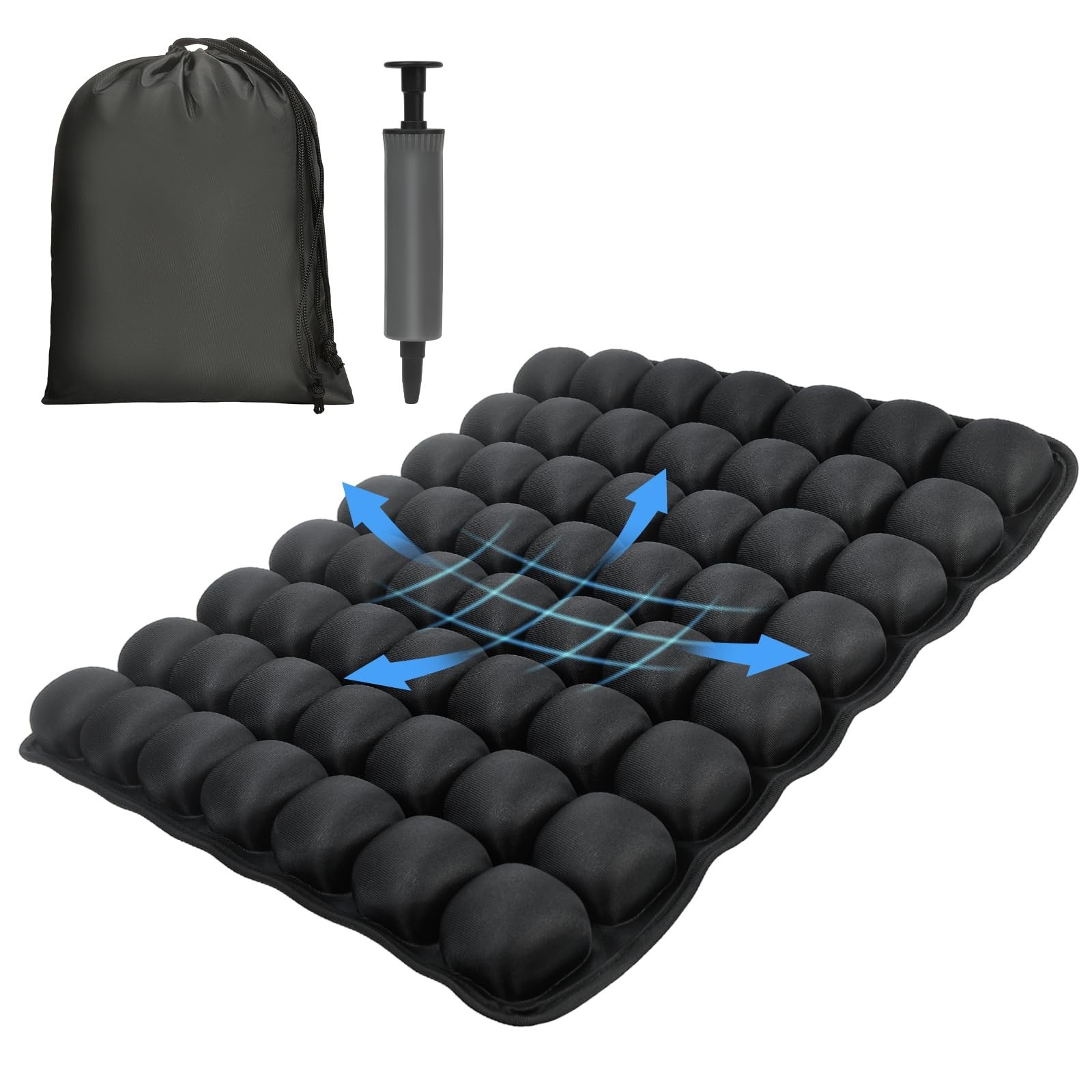 Professional Comfortable 3D Travel Seat Cushion, Air Inflatable Pressure Reli...