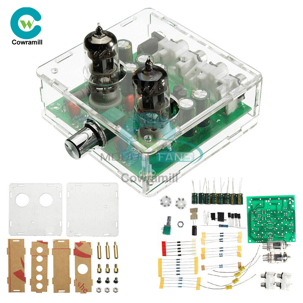 6J1 Valve Pre-amp Tube PreAmplifier Board AC 12V Headphone Amplifier + Case
