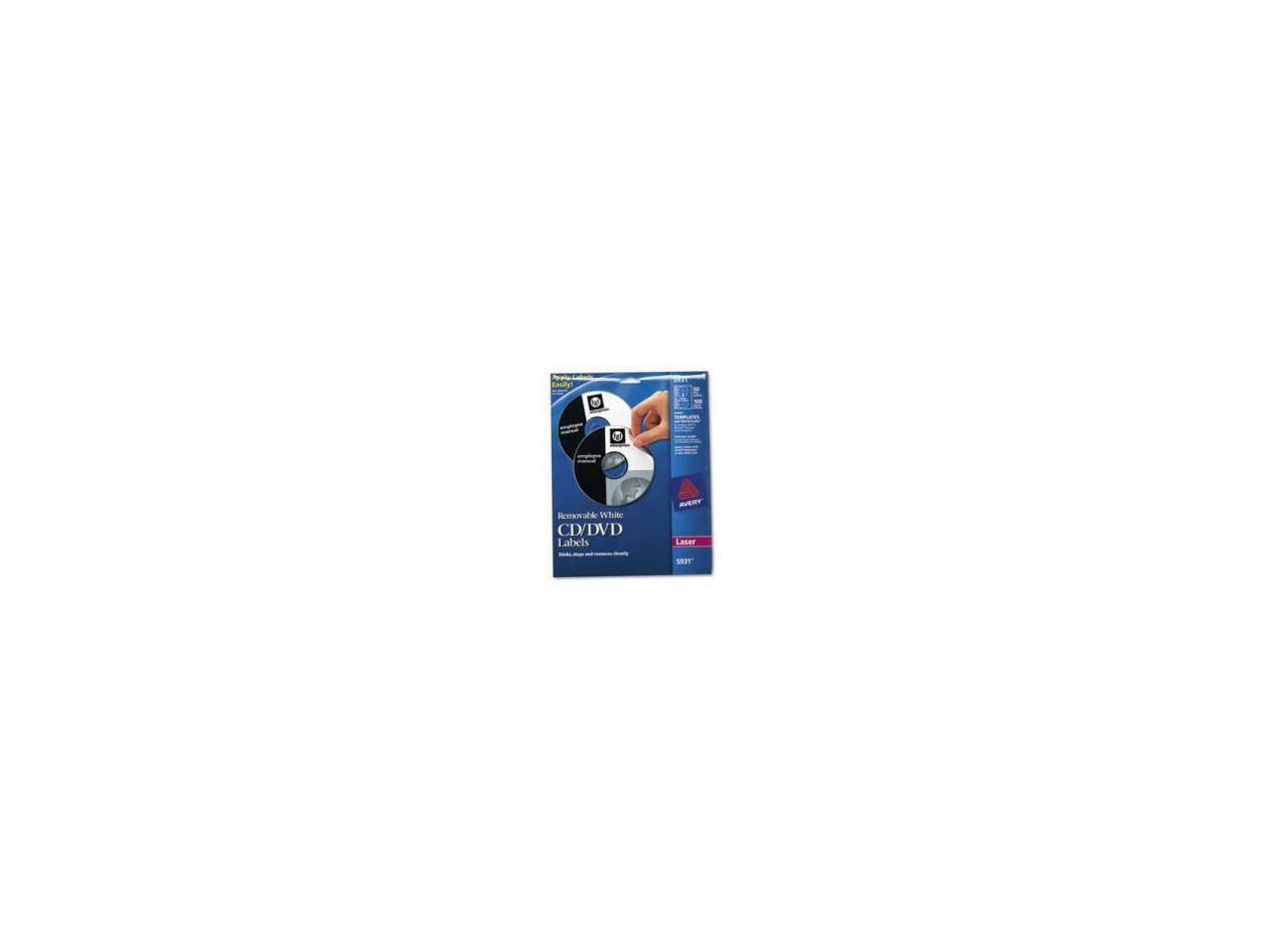 AVERY 5931 Matte White Removable CD Labels for Laser Printers
