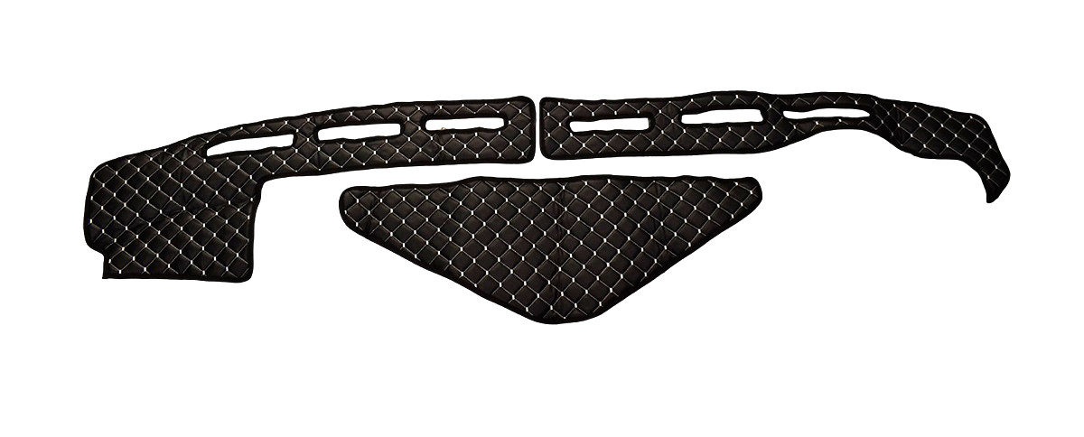 Black with White Dashboard Panel Mats for Renault T 2014-2021 RHD with Sensor