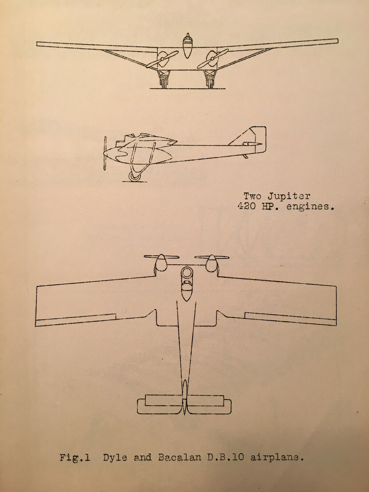 Original 1927 Dyle et Bacalan DB-10 Night Bomber Circular booklet