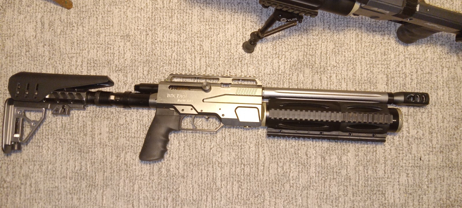 Bintac S45 Airgun - Tactical Rail, fit's factory 350cc tank - 150mm length