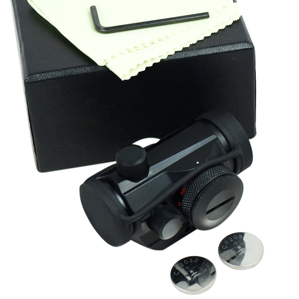 Reflex Red Green Dot Sight Scope w/ Dual High & Low Profile Rail Mounts