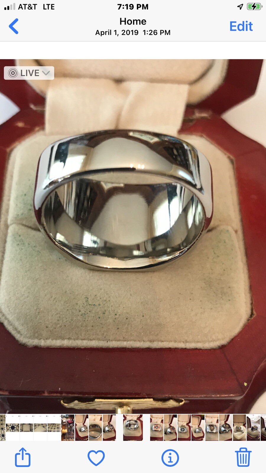 New Men’s Heavy Solid Stainless Steel “Mason’s Firemans” Ring