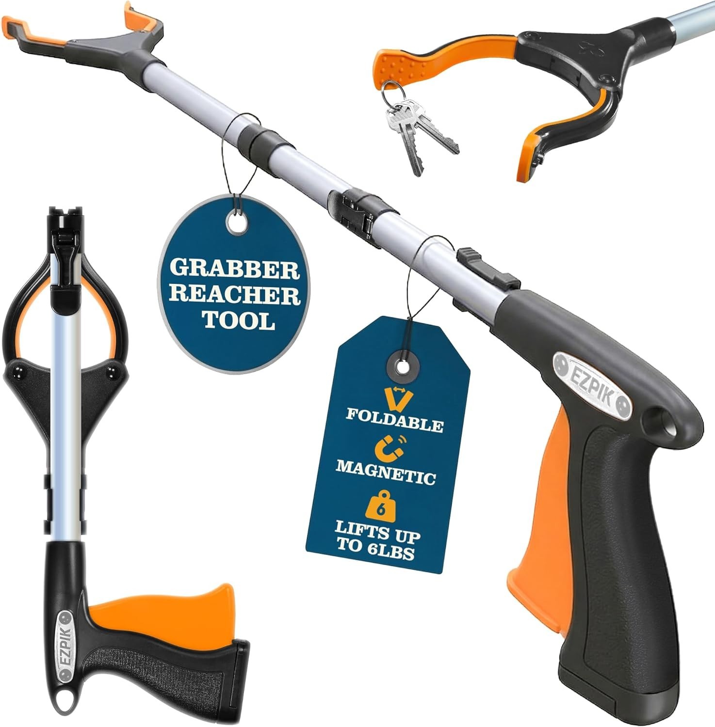36" Folding Grabber Tool with Magnets for Seniors