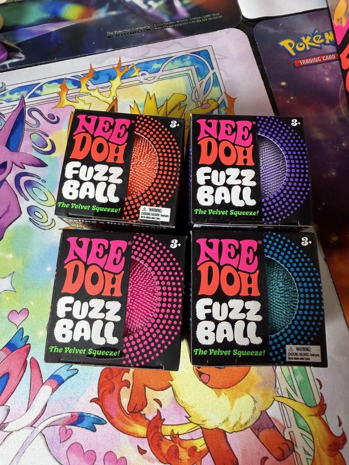 Needoh Fuzz Ball Lot Of 4