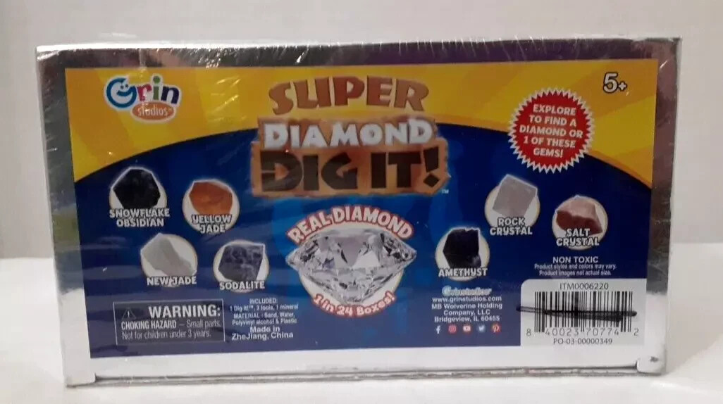 NEW!! Super Diamond Dig it! Real Diamond in 1 in 24 Boxes 6B