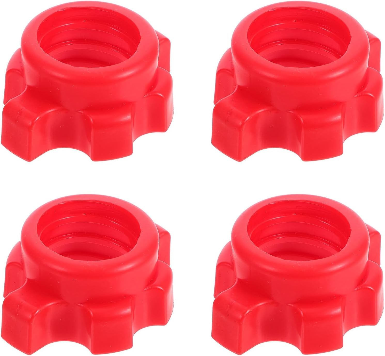 4pcs Dumbbell Hex Nut Plastic Screw for Barbell Dumbbell Collars 1 Inch for Dumb