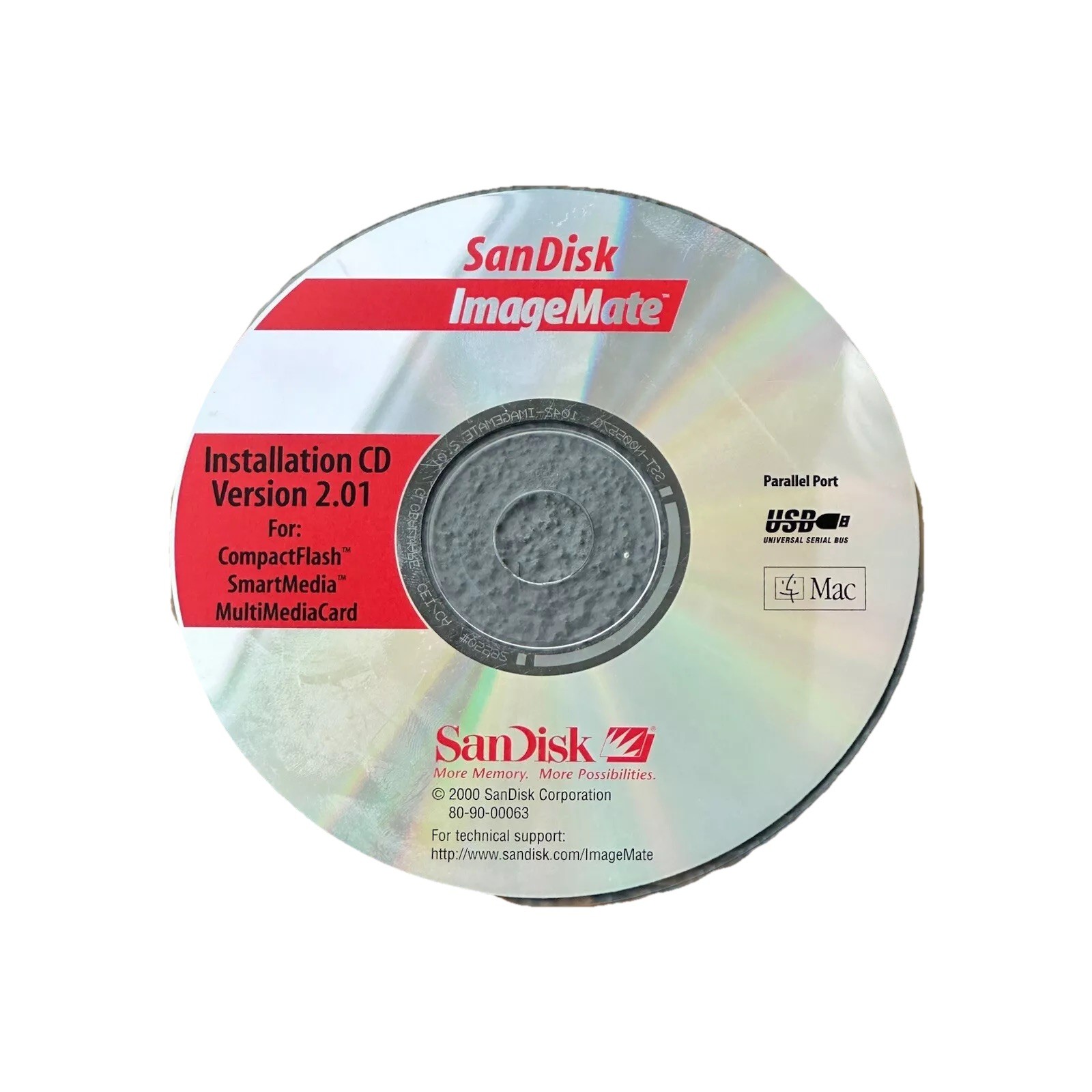 SanDisk Installation CD Version 2.01  Image Mate CompactFlash SmartMedia  USB