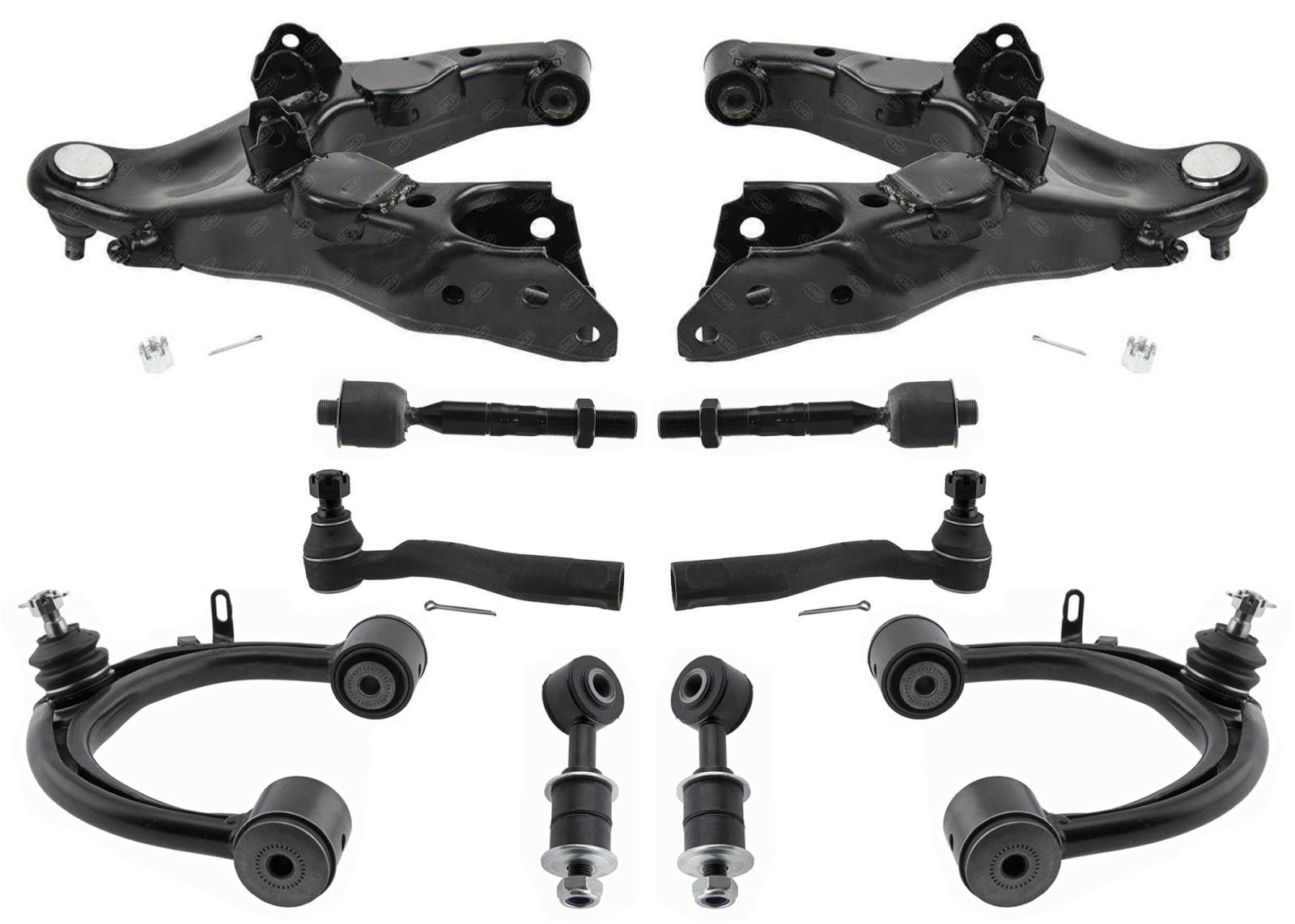 4 Control Arms Ball J Tie Rods Sway Bar Links Fits Toyota Landcruiser 1998-2002