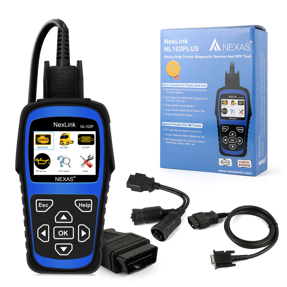 NEXAS NL102P Diesel Heavy Duty Truck OBD2 Car Diagnostic Scanner DPF Regen