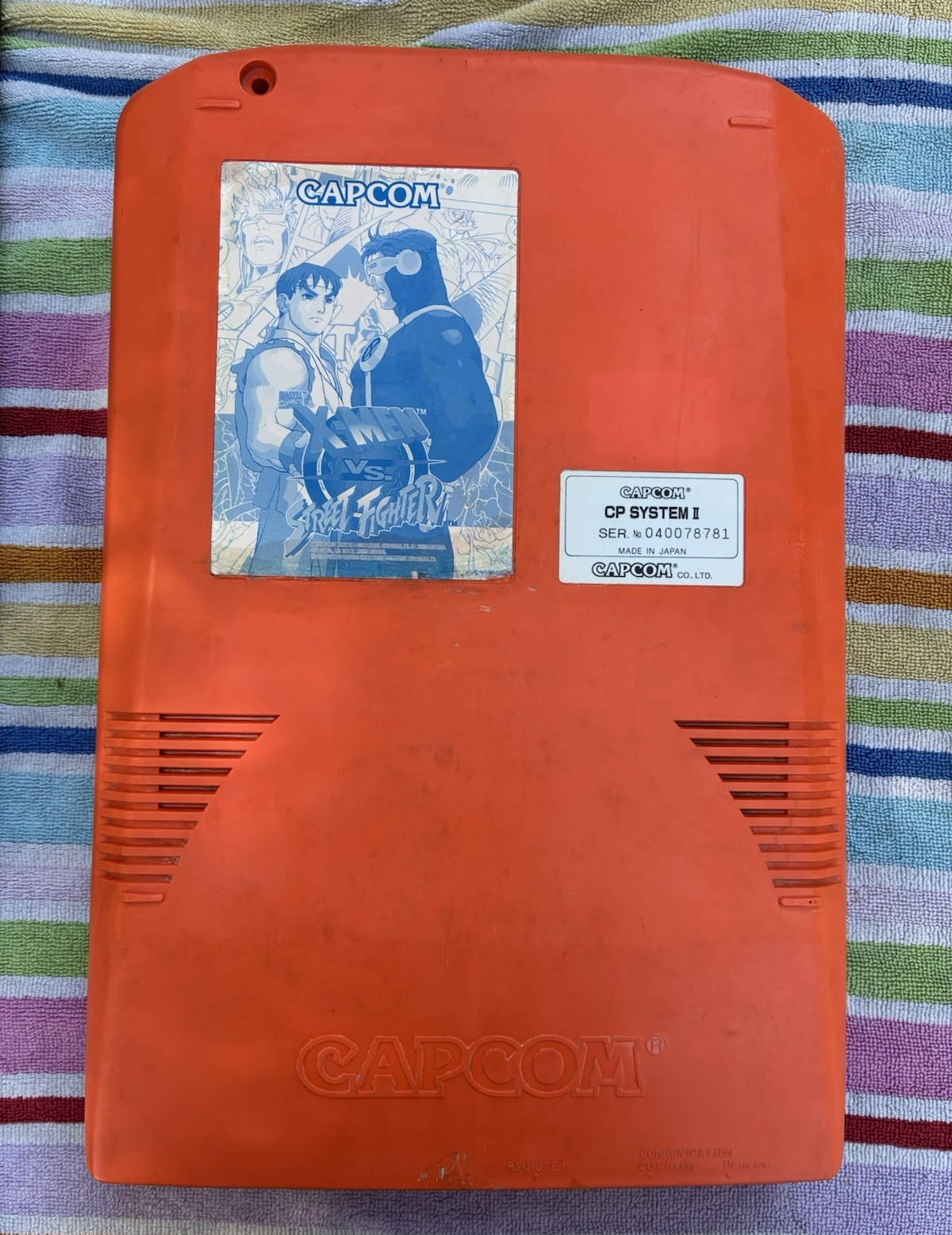 Capcom CPS2 X-Men vs. Street Fighter Hispanic A + B Board Set  Original Battery