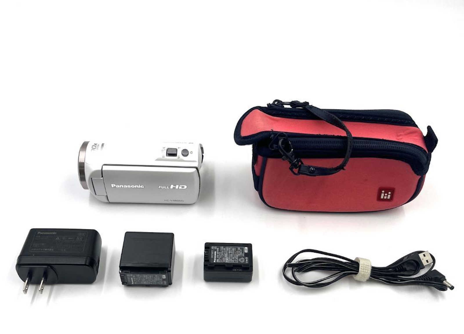 Panasonic HC-V480MS White Full HD 50x Wi-Fi Camcorder LCD Display Shadow Tested