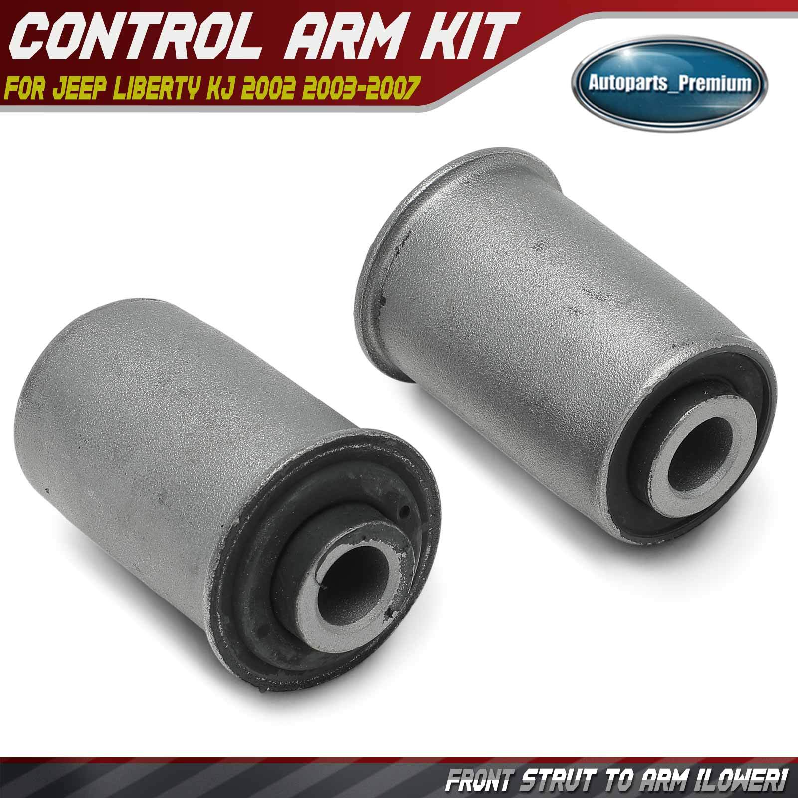 2x Front Strut To Arm Lower Control Arm Bushing for Jeep Liberty KJ 2002-2007