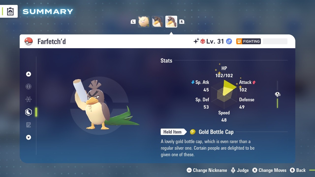 Pokémon Legends: Z-A Shiny Galarian Farfetch’d 6iv ✨Max EV✨ ALPHA