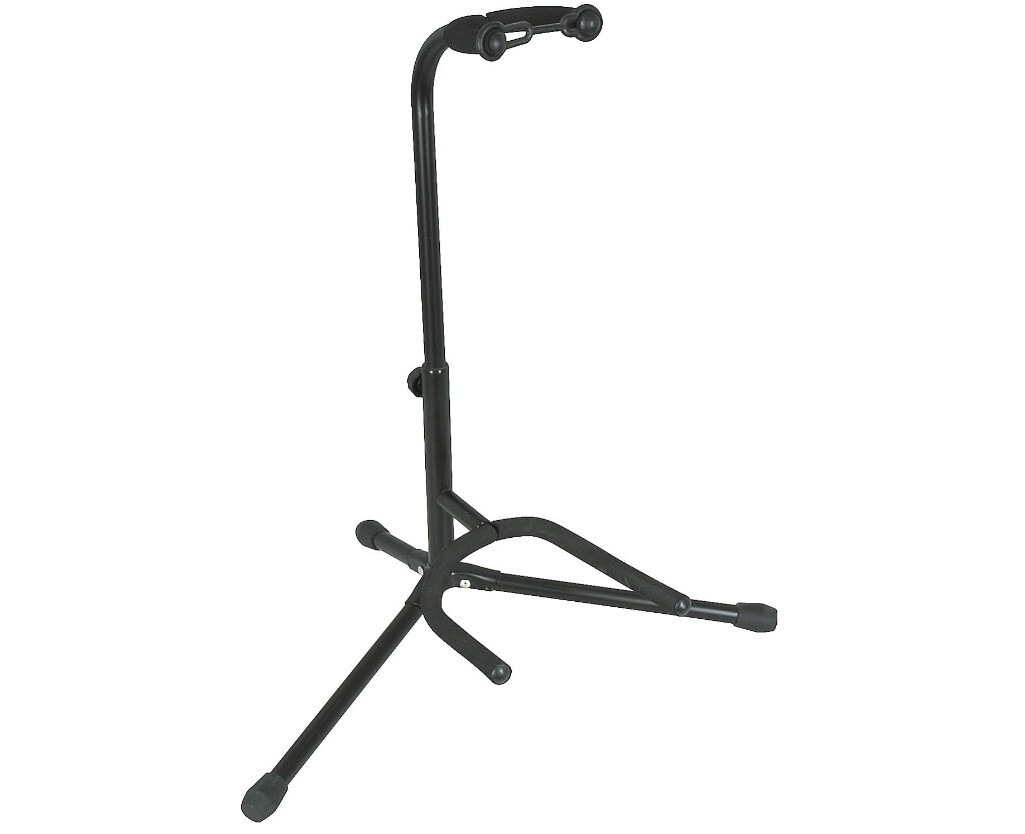 Upright Guitar Stand 2-Tier Adjustable  Foldable Guitar Holder Extended Height F