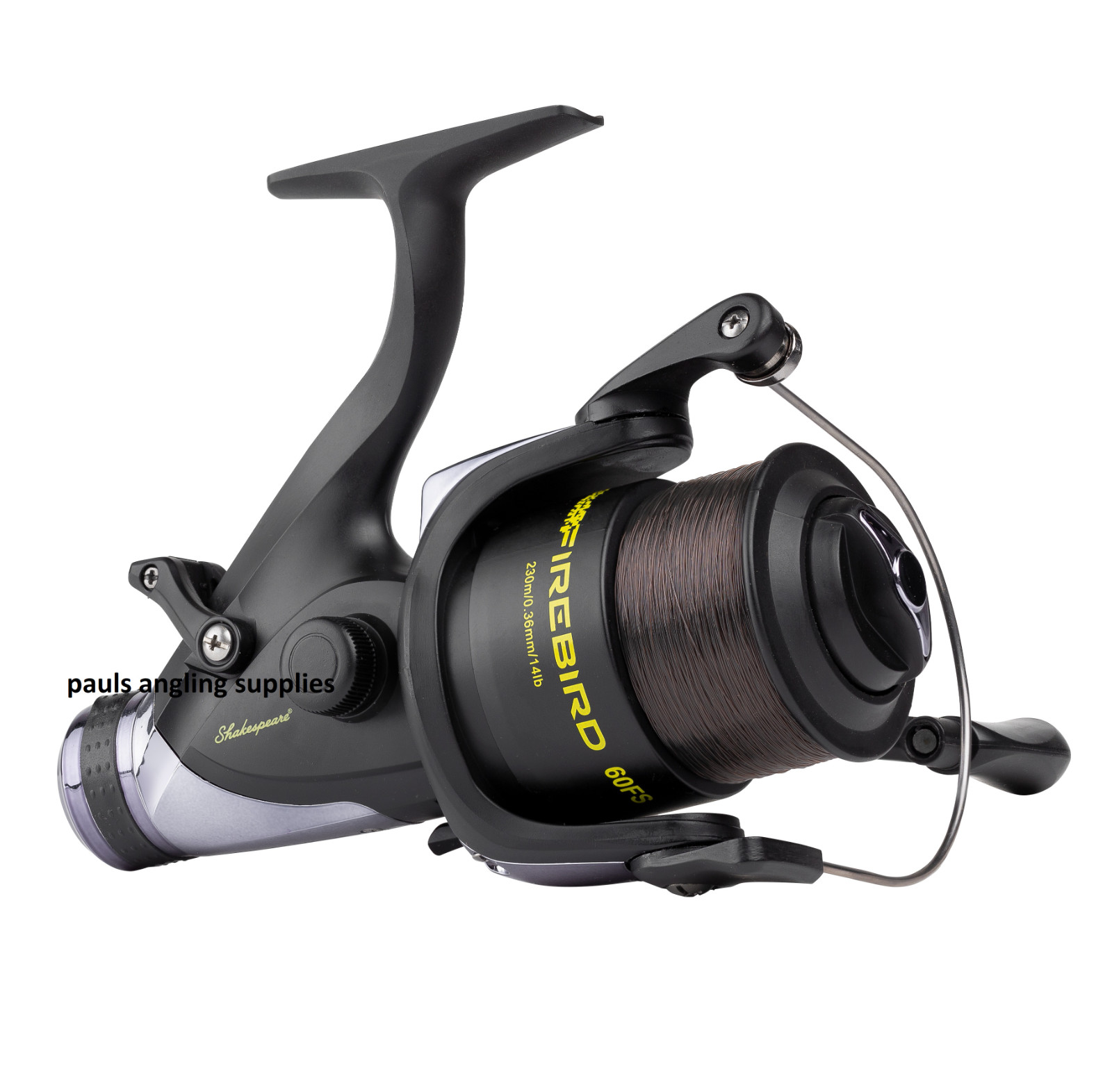 Shakespeare  Firebird  Freespool Carp Fishing Reel ,Running  Switch size 60