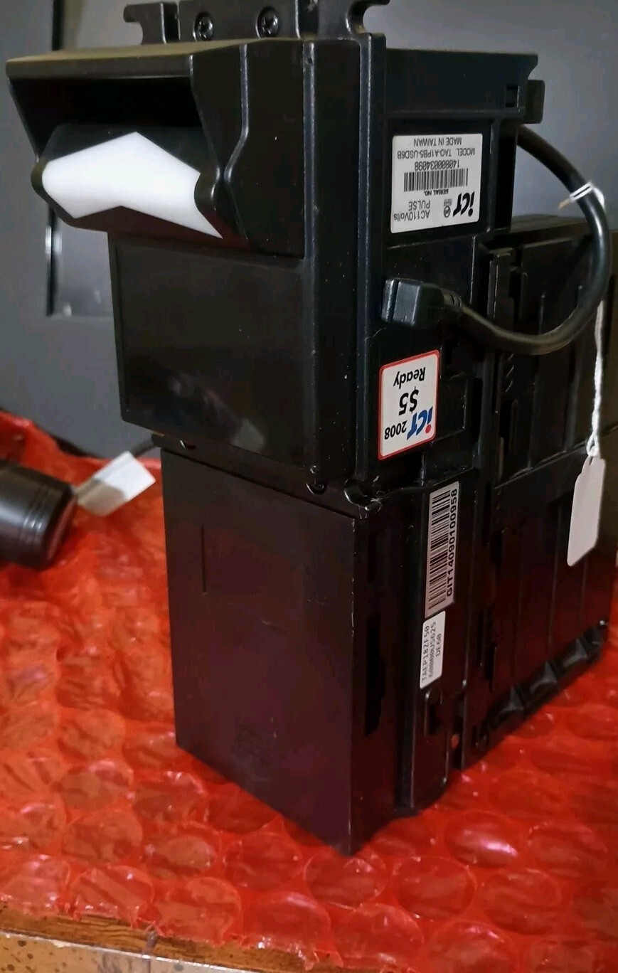ICT Bill Acceptor 12 Volts Pulse TAO-V2PA, Accepts $1 - $100, Used Works