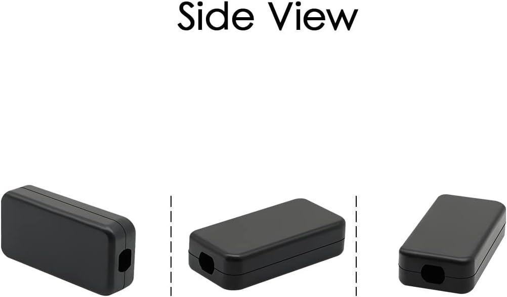 5Pcs ABS Plastic Electrical Project Case Power Junction Box, Project Box Blac...