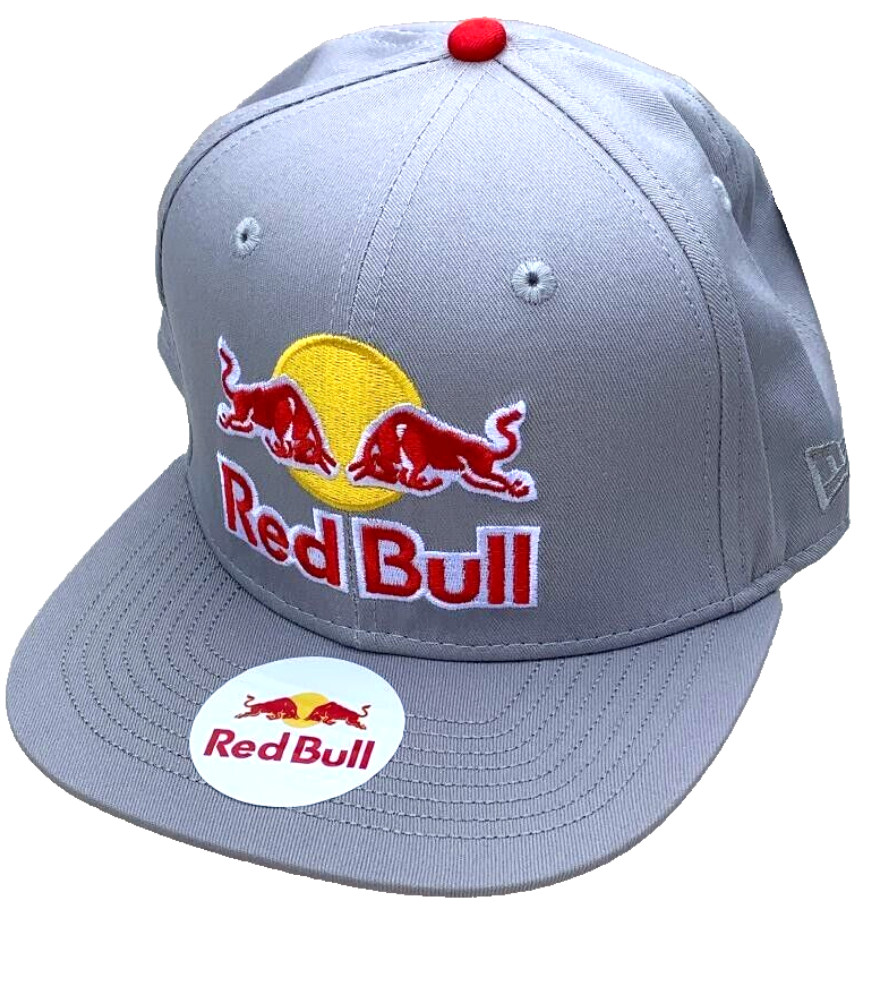 R -Cloud Gray Flat Brim Canvas Cap. 3 Logos. F1 Racing. BMX. MotoGP. Supercross.