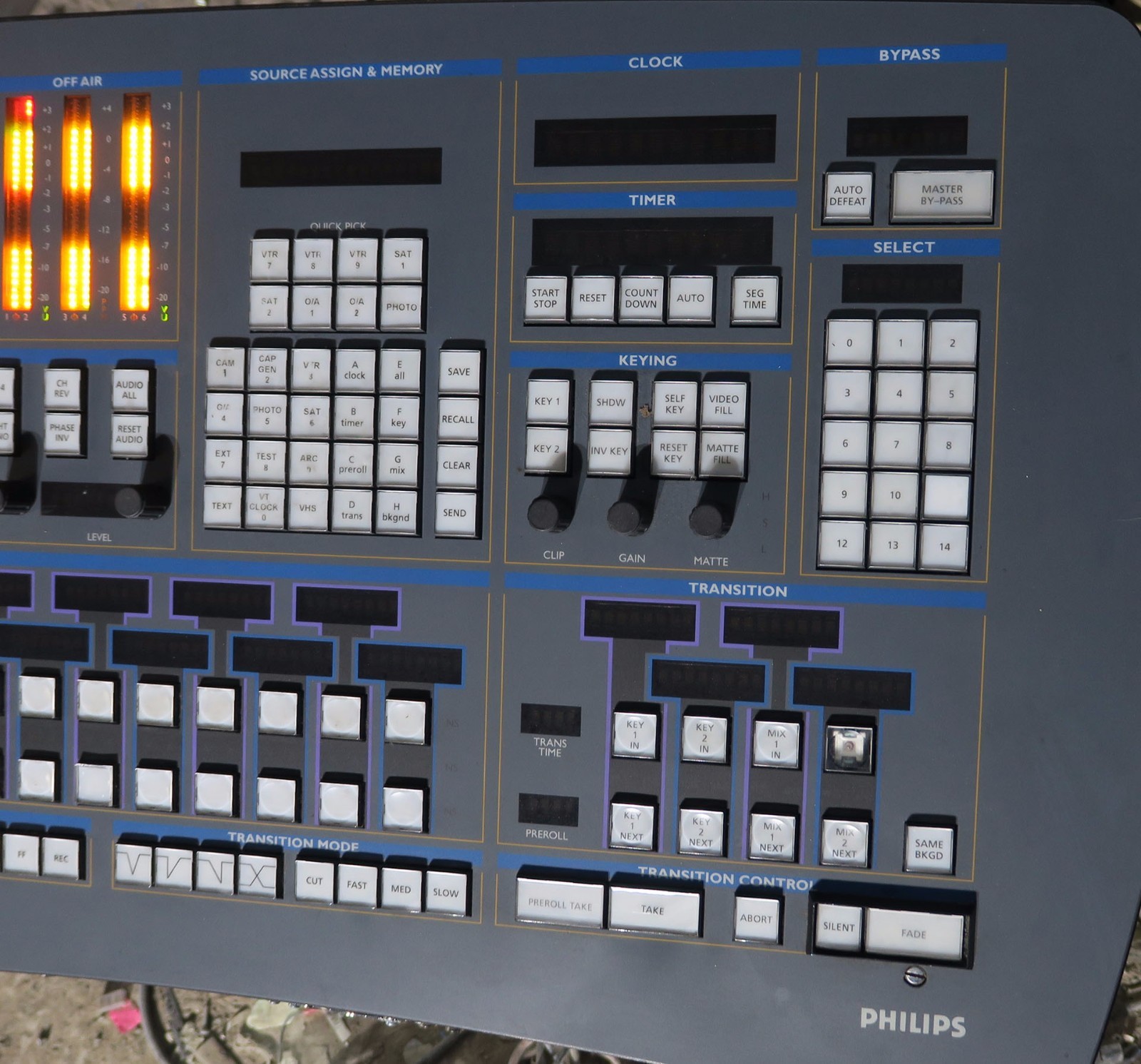Philips saturn grass valley master control switcher mcc3500 model