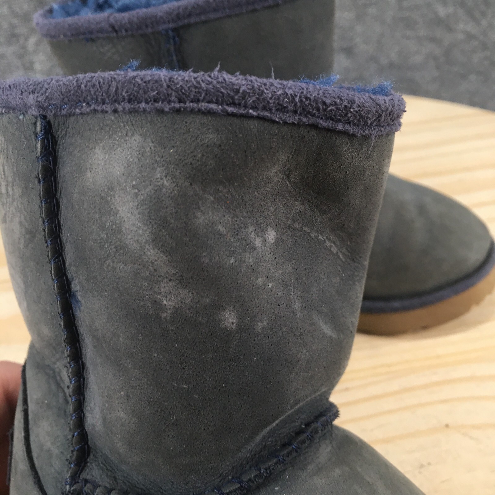 UGG Boots Children 9 Classic Mini Shearling Blue Pull On Ankle Top SN 101964