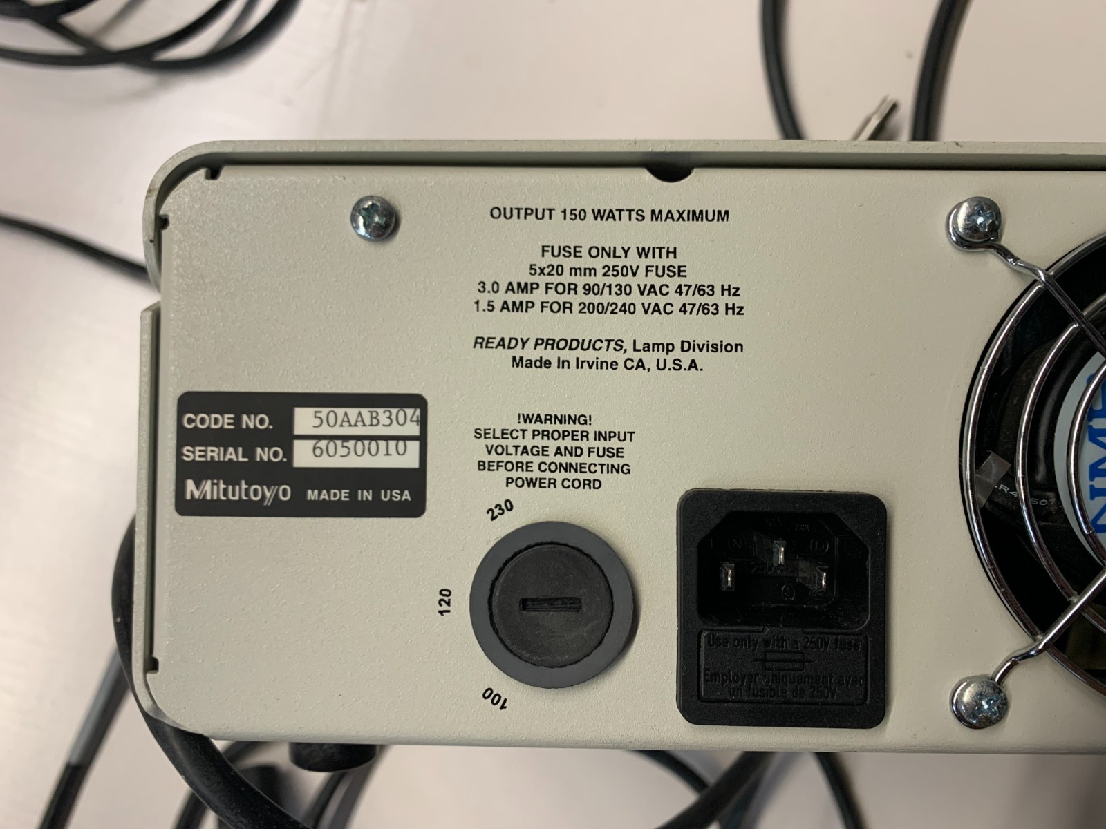 MITUTOYO 50AAB304 LampLink Illumin Light Source (Powers On) for Probe station