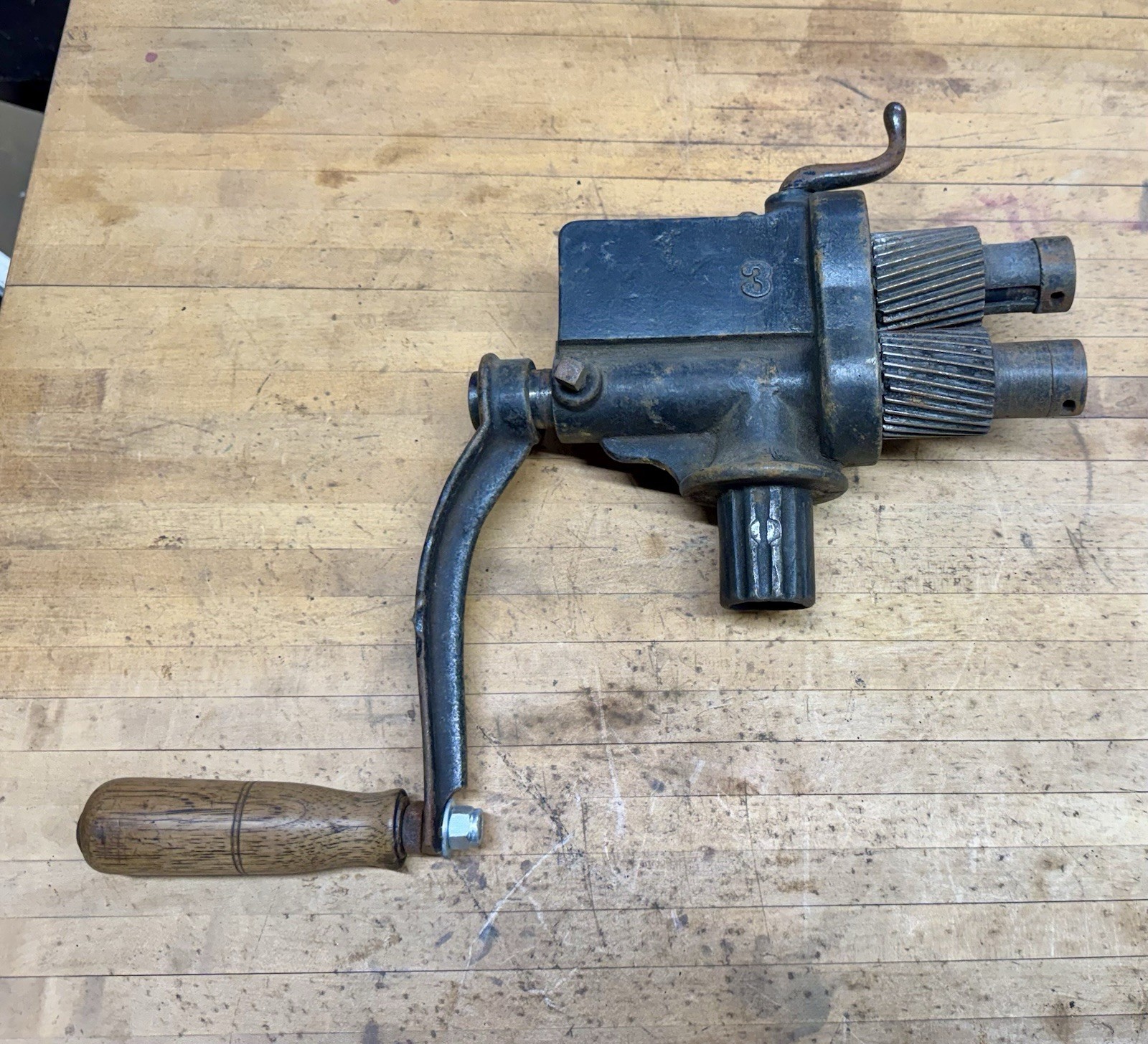 ANTIQUE VTG PACKHAM #3 STOVE PIPE CRIMPER TINSMITH SHEET METAL BEAD ROLLER TOOL