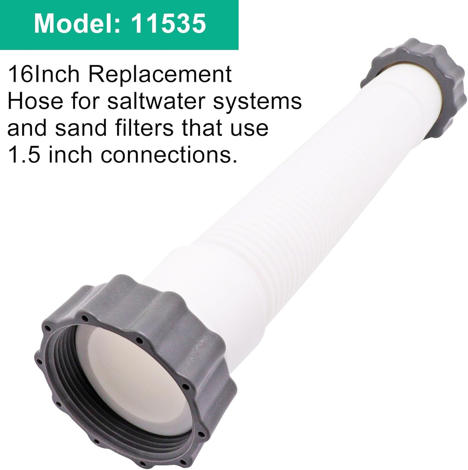 Pool Hose 16 Inch Interconnecting Replacement for Sand Filter Pump Saltwater