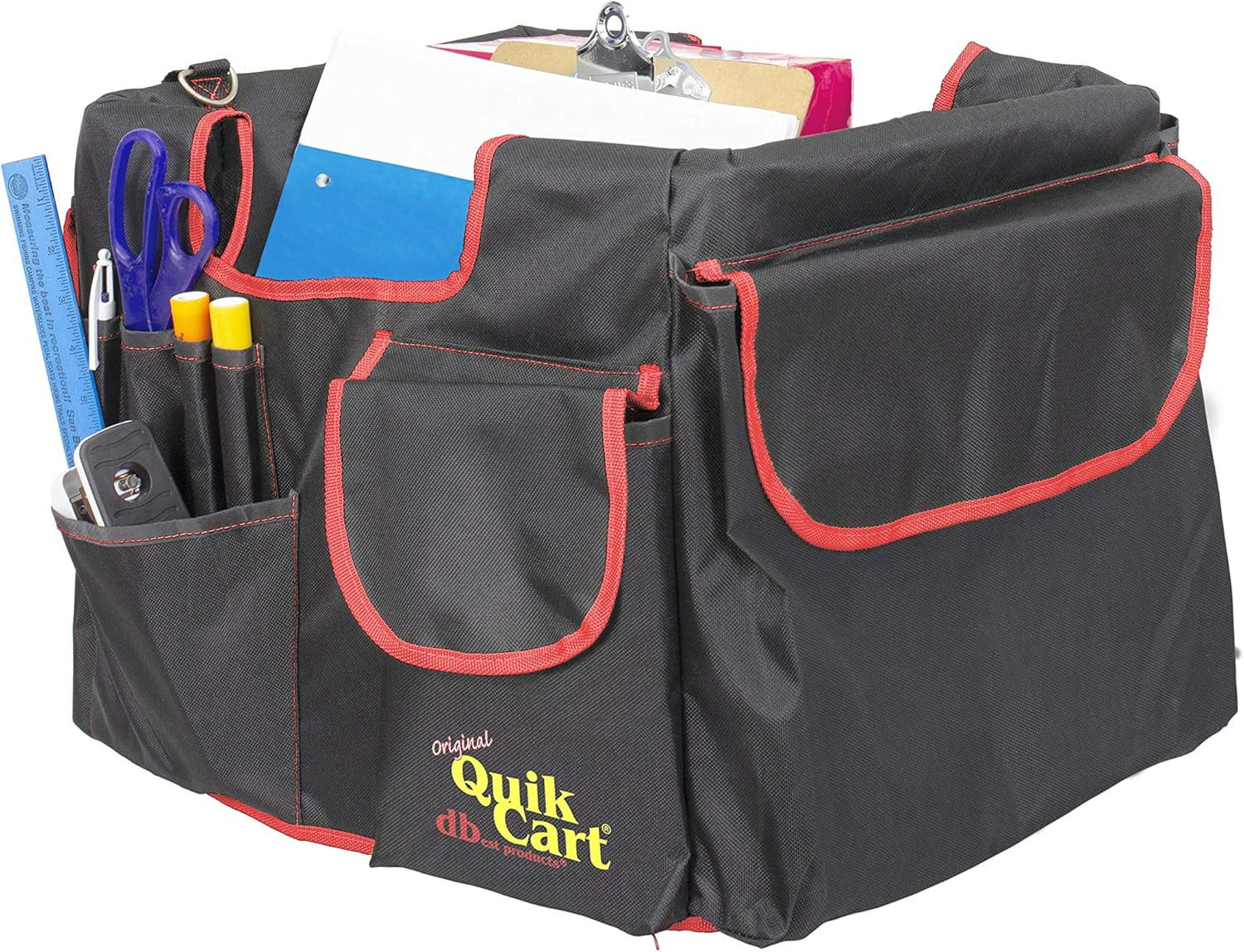dbest Quik Cart Pockets Organizer Caddy Black Multi Pocket Teacher Craft Tool