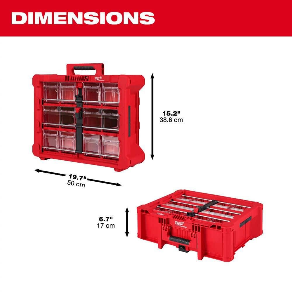 Milwaukee PACKOUT 10 Compartment Tilt Bin Organizer