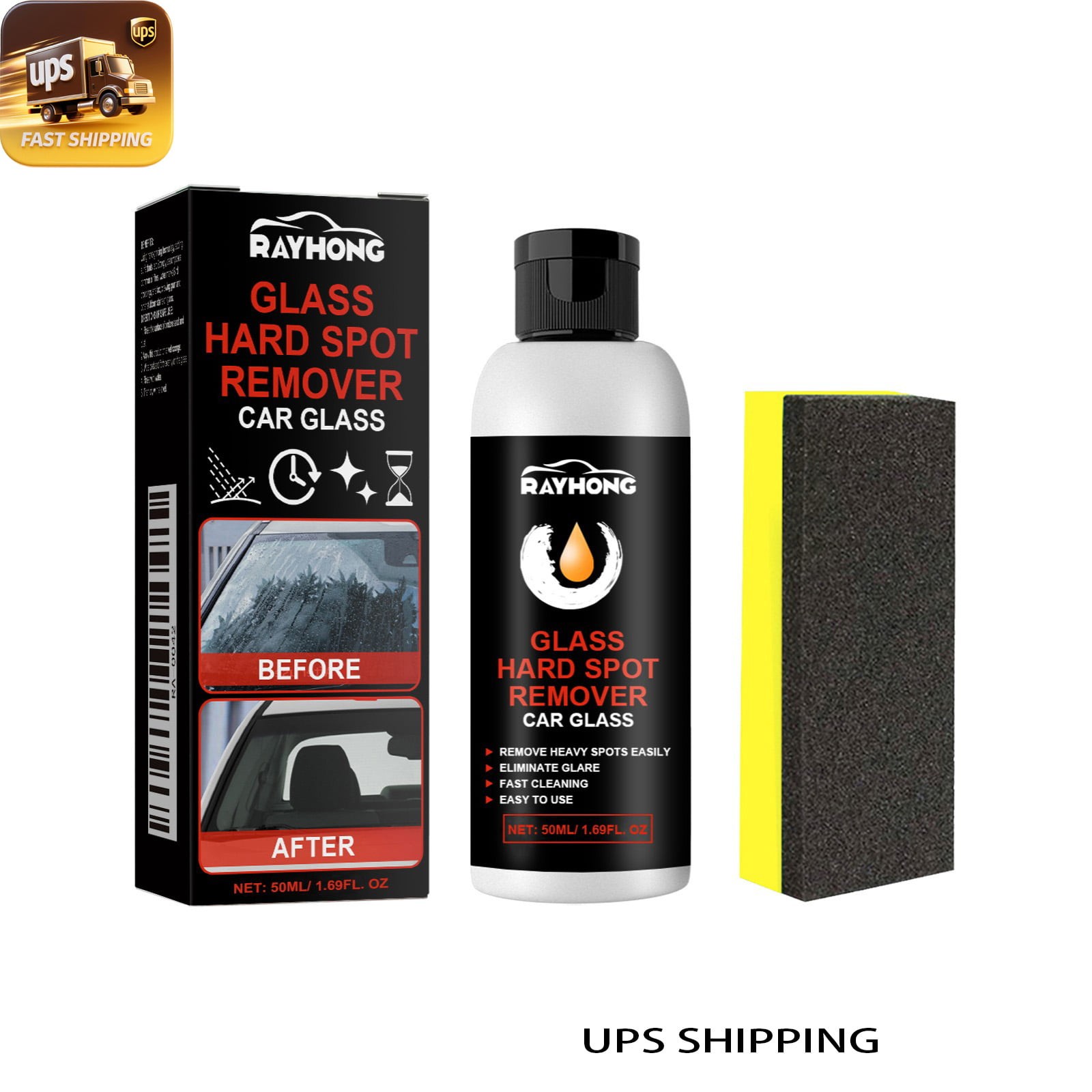Glass Hard Spot Remover Car Glass Cleaning Scratch Repair Polishing Cream
