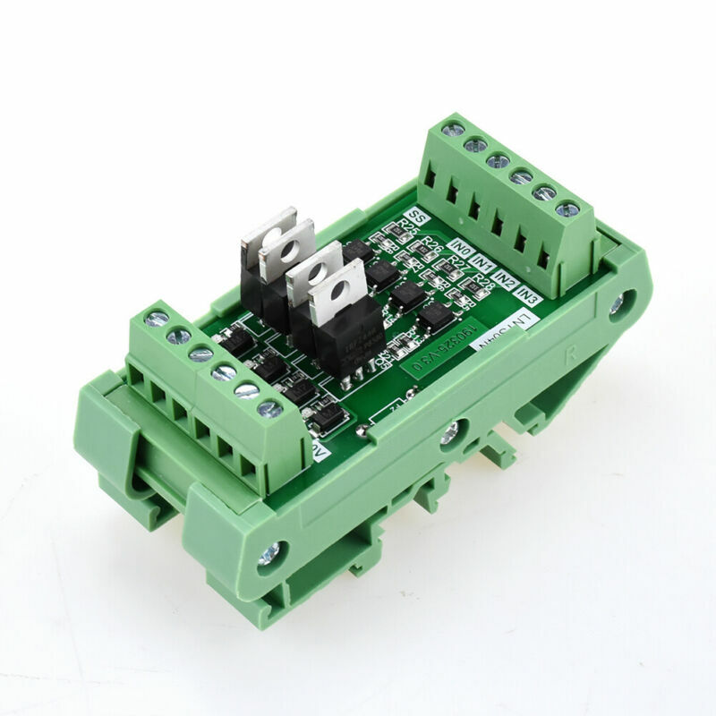4 Channel PLC Amplifier 3V-5V 12V-24V Optocoupler Isolation Board NPN Output