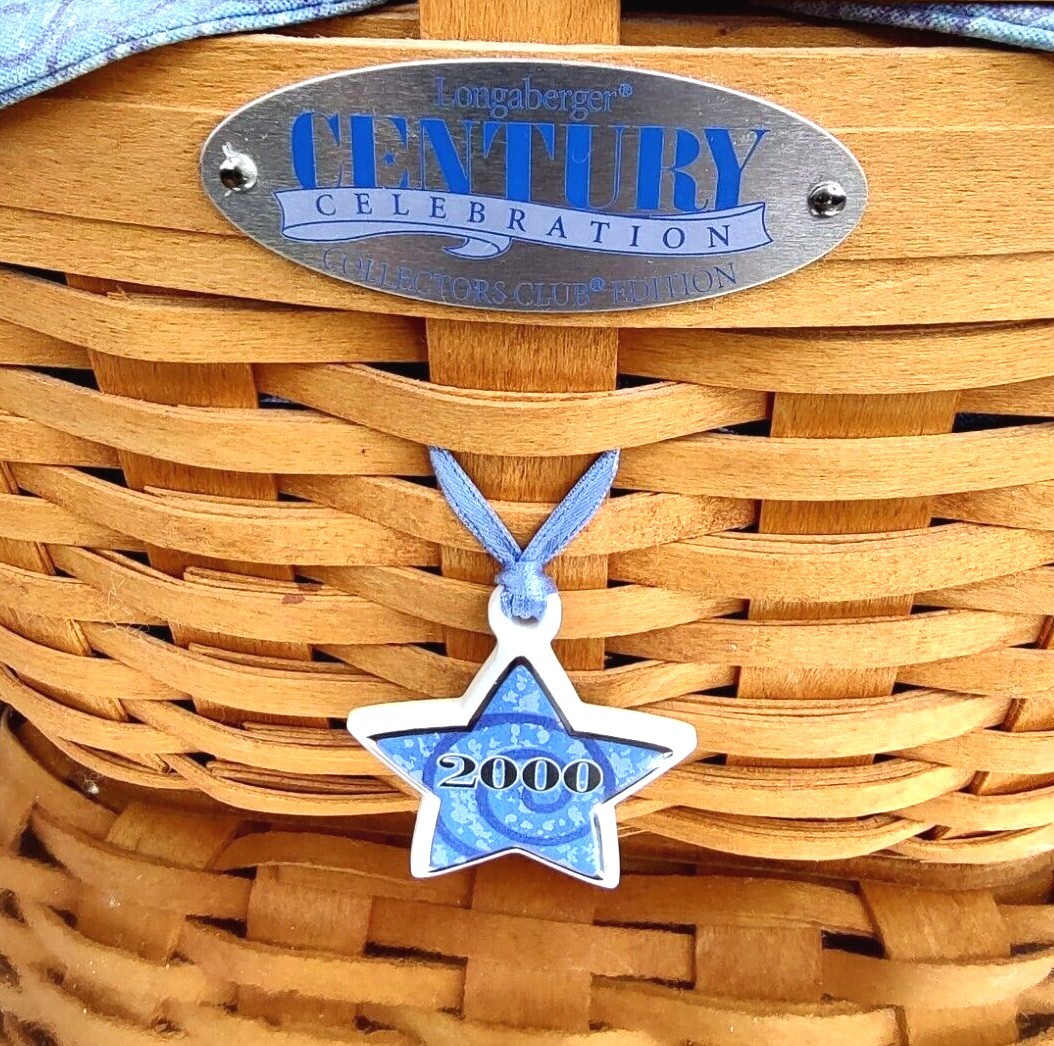 Longaberger 2000 Century Cheer Celebration Lid Fabric Insert Protector Basket