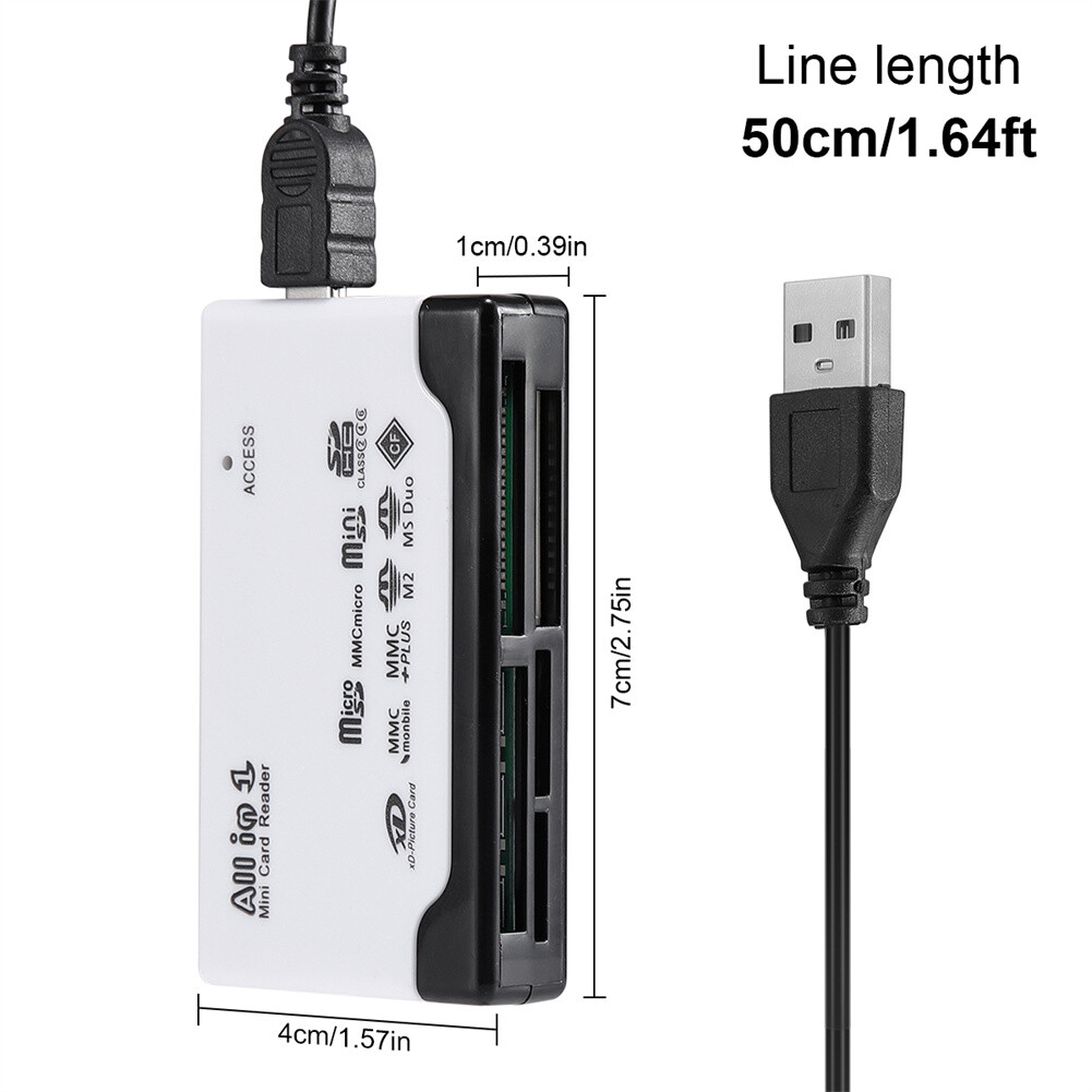 Card Reader Type C USB 2.0 Micro SD TF CF Smart Memory Adapter Laptop Computer