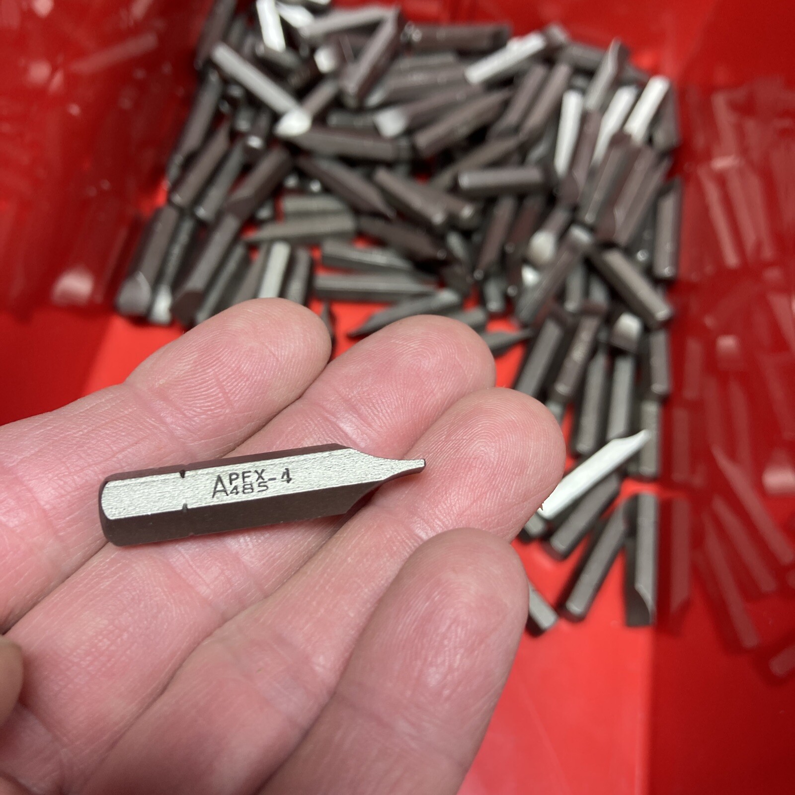 485-4 X, APEX, Impact-Duty Screwdriver Bit, Slotted Blade x 5/16" hex drive