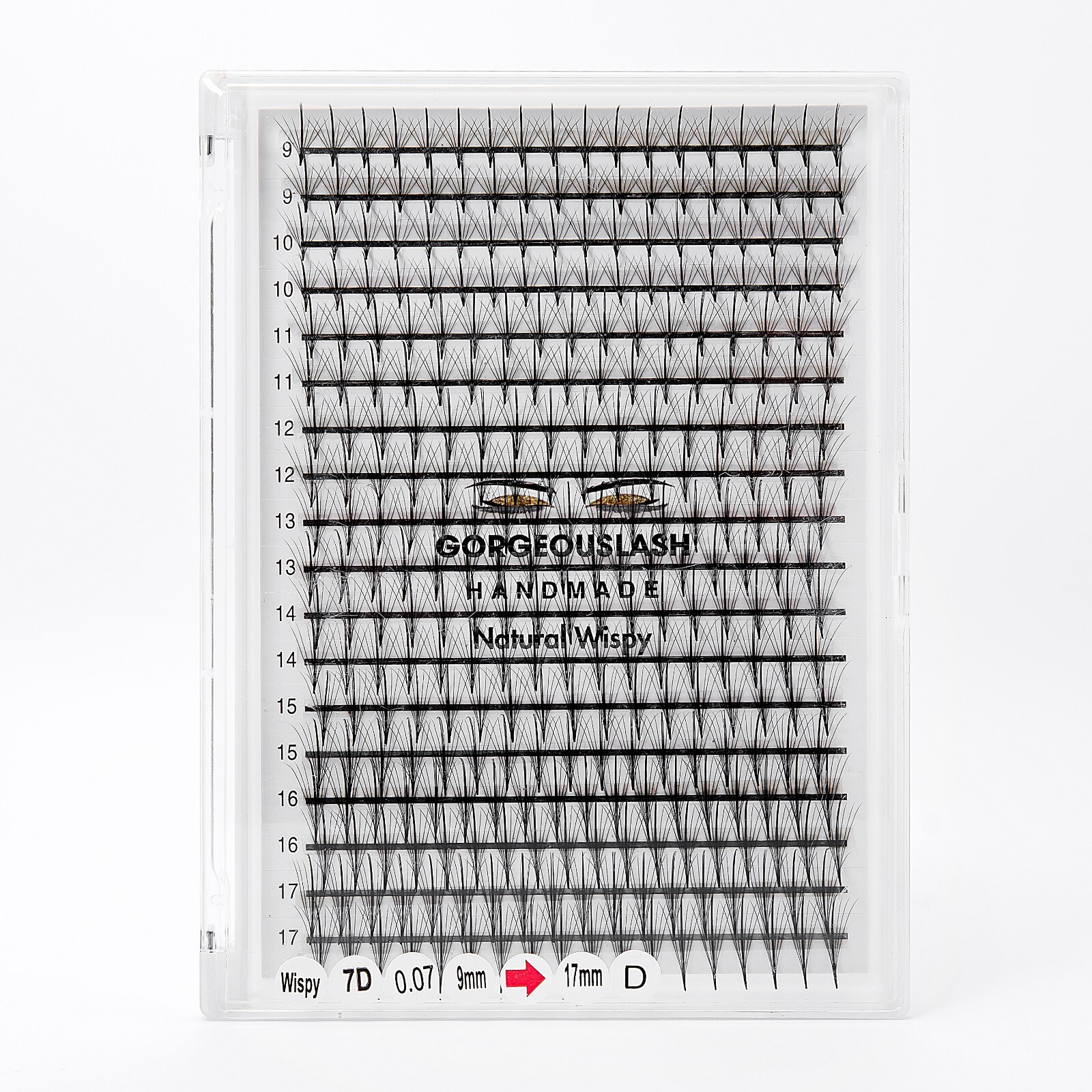 WISPY On Strip 5D, 7D, 9D Premade Spike Lashes, 0.07mm, Eyelash Extensions!