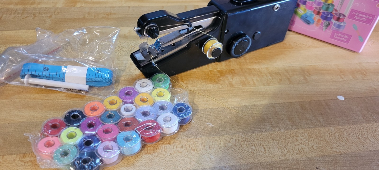 New Hallmark Small Handheld Black Sewing Machine for Beginners