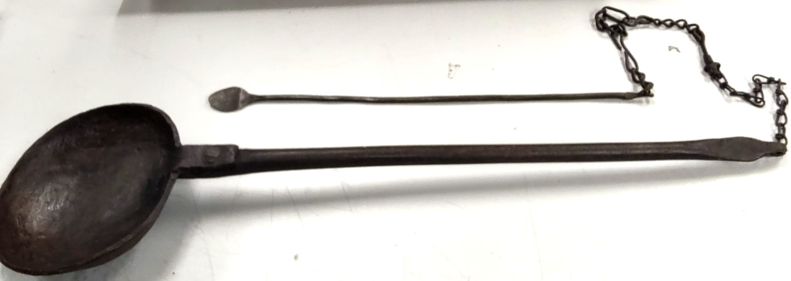 Blacksmith ladel with hand crafted chain 1800's ?