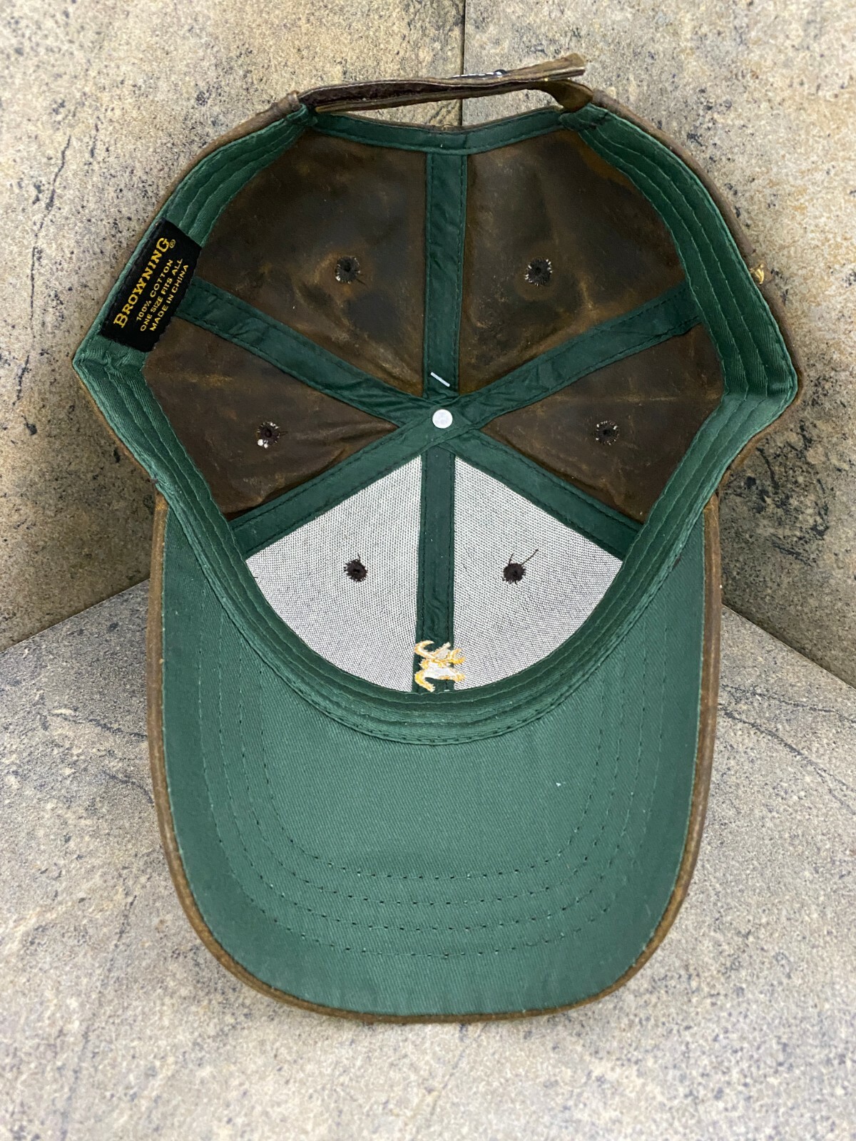 Browning Dura-Wax Solid Color Baseball Cap 3084121 Brown Hook & Loop Closure