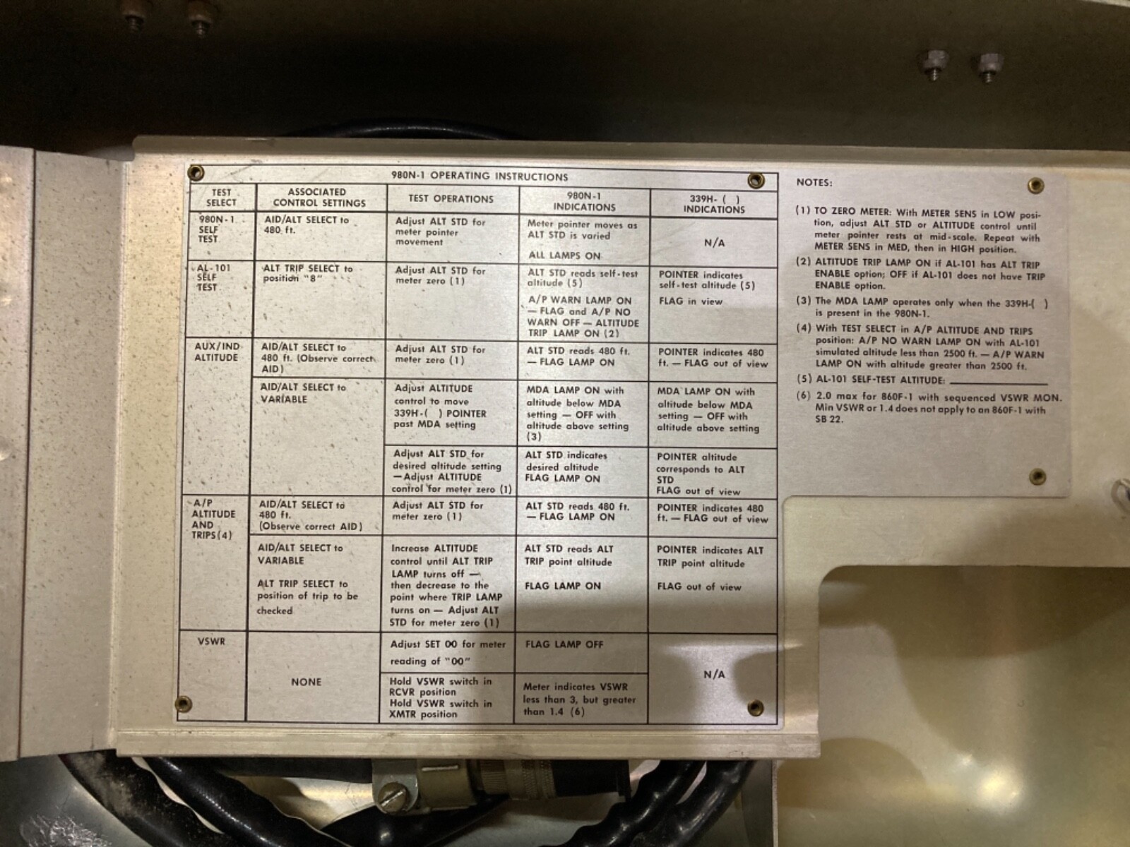 ROCKWELL COLLINS 980N-1 ALTIMETER TEST SET