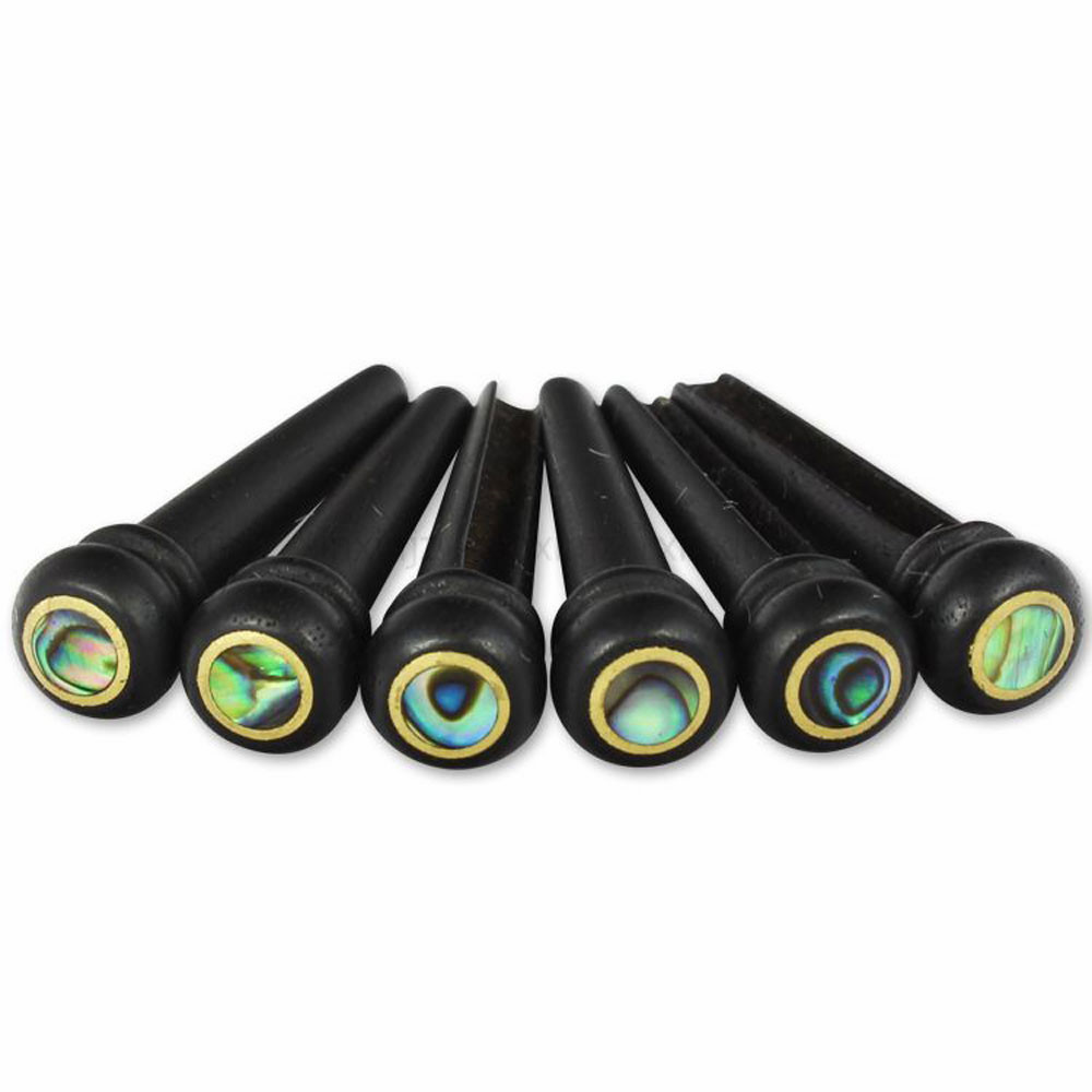 Ebony Pins Green Abalone Dot skirt 5.33mm H-06 6Pcs